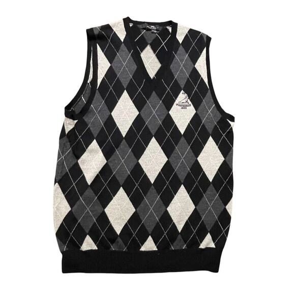 Ralph Lauren RLX Pinehurst Golf Argyle Sweater Vest Pure Merino Wool Large Men